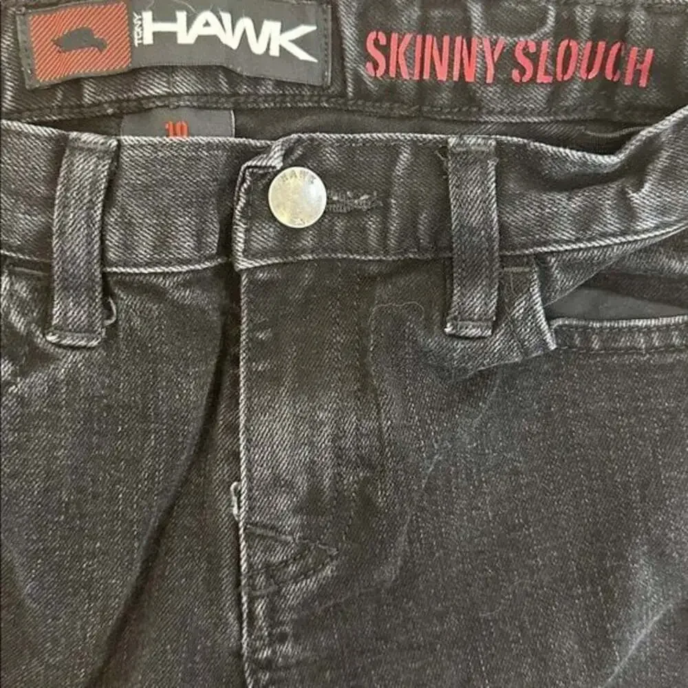 Hawk Skinny Slouch Black Jeans Size 10